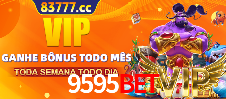 Banner promocional do 9595bet oferecendo 100% de recompensas adicionais contínuas para quem fizer o login diário (Daily sign-in), com um mascote de coelho.